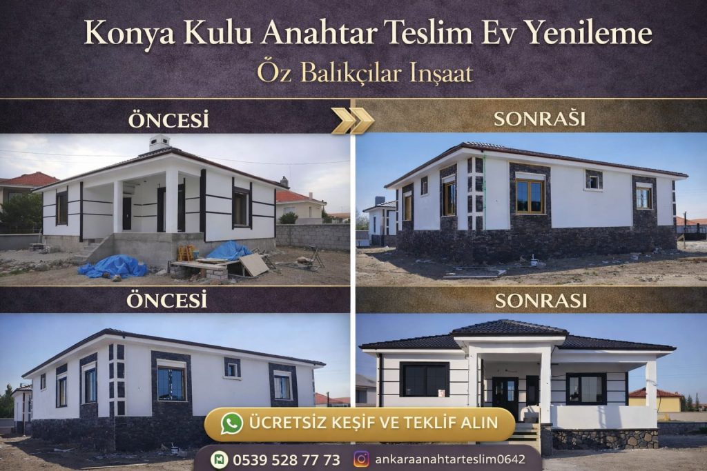 konya kulu dış cephe montalama öncesi görüntü konya kulu dış cephe yenileme öncesı sonra